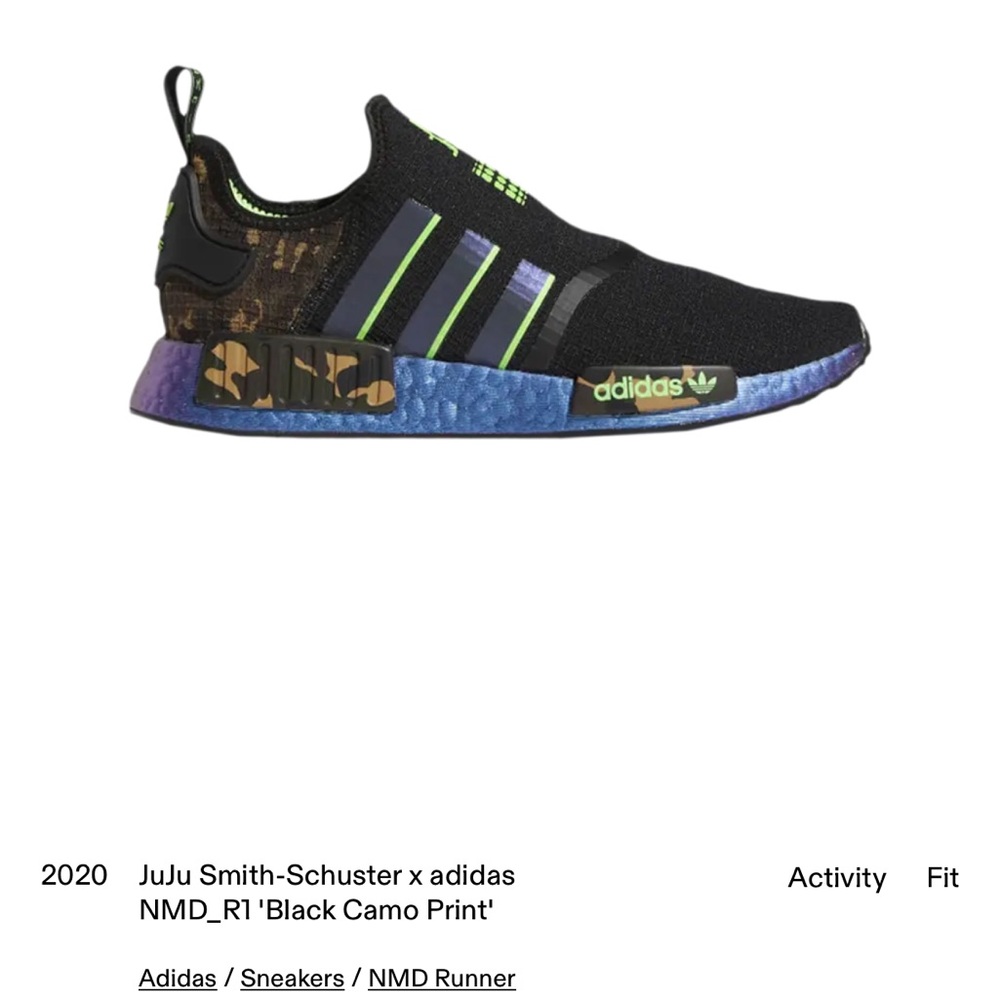 Adidas NMD Juju Smith-Schuster Black Camo Print Shoes
